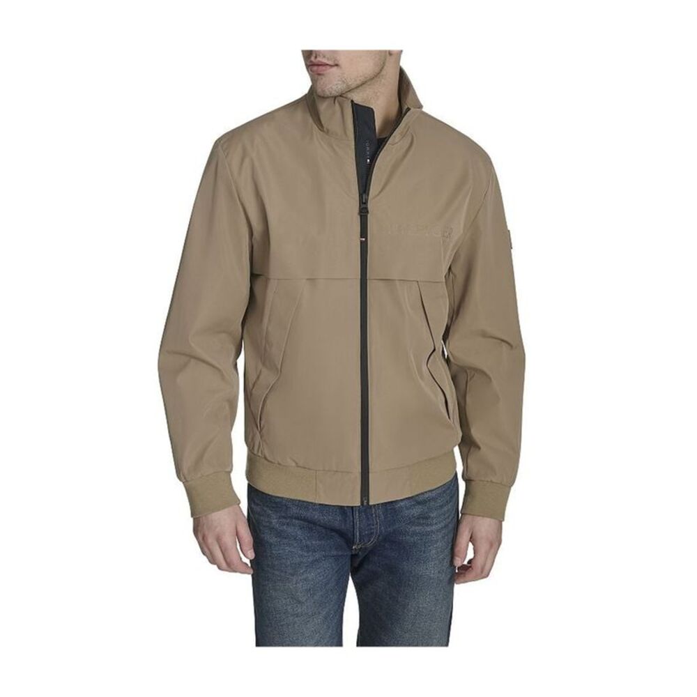 Tommy Hilfiger Mens Tech Logo Bomber Jacket, NWT